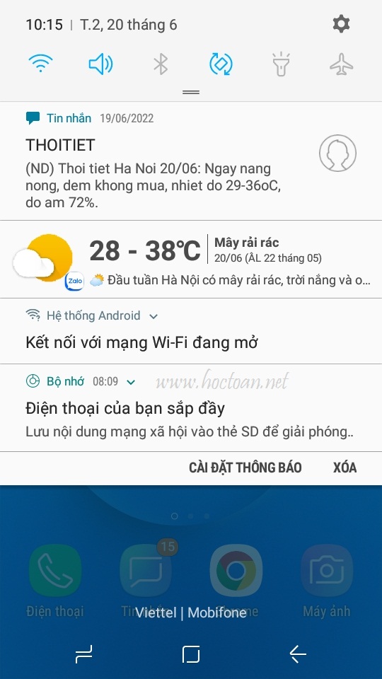 Lỗi đầy thẻ nhớ điện thoại
