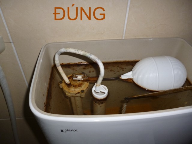khắc phục dò nước bồn cầu